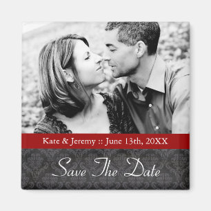 Save the Date Photo Wedding Magnet