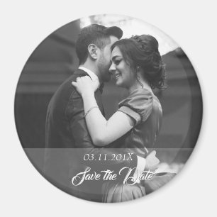 Save the date PhotoSet with date and photo Magnet