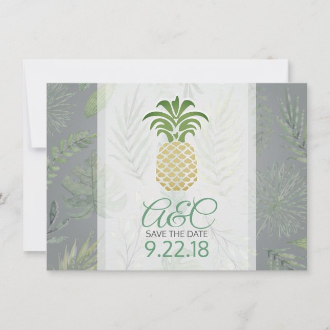 Save the Date Pineapple Theme (Front)