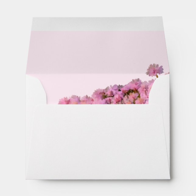Save the date pink floral occasion envelope (Back (Bottom))