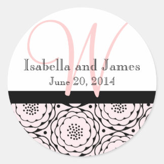 Save the Date Pink Flowers Wedding Sticker