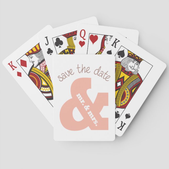 Save The Date Playing Cards (Back)