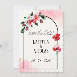 Save the date "poppies"