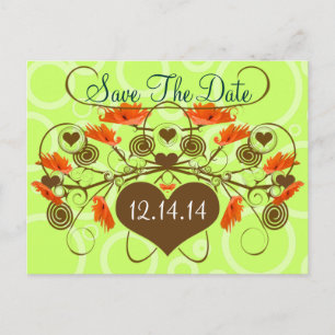 Save the Date -Poppies With an Edge Announcement Postcard