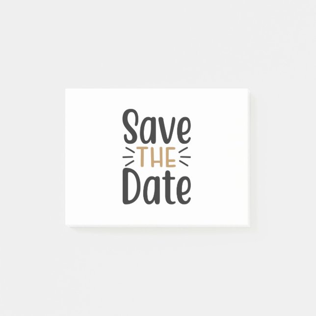 Save the date post-it notes (Front)