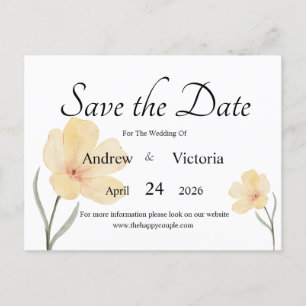 Save The Date Postcard