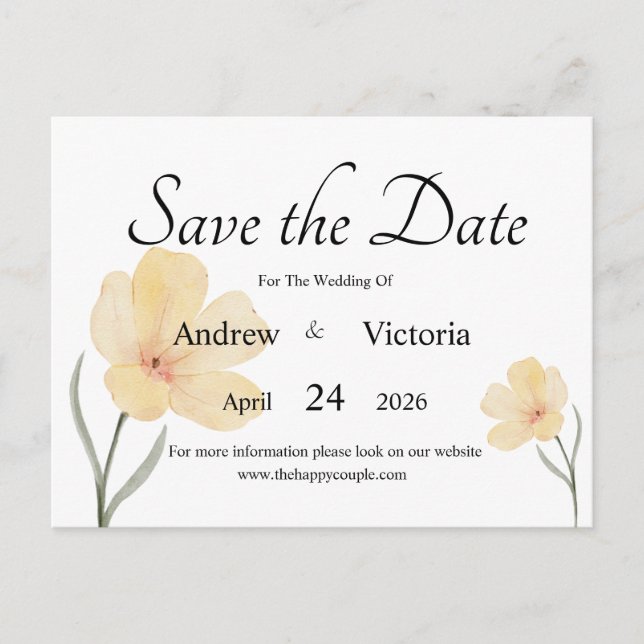 Save The Date Postcard (Front)