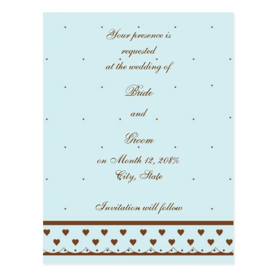 Save the Date Postcard