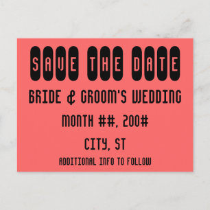 Save the Date postcard
