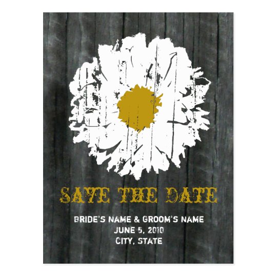Save The Date Postcard - Barnwood Daisy