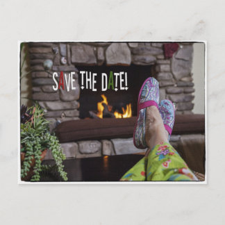 Save The Date Postcard for Pajama party