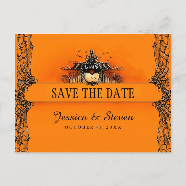 Save the Date Postcard - Halloween Love (Front)