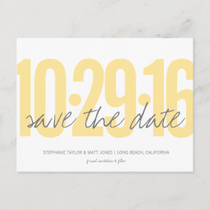 Save The Date Postcard, Large Date Announcement Postcard