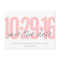 Save The Date Postcard, Large Date, blush pink