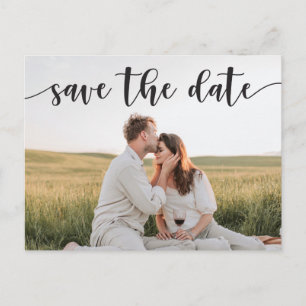 Save The Date Postcard - Rustic Script
