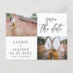 Save the Date Postcard Two Photos