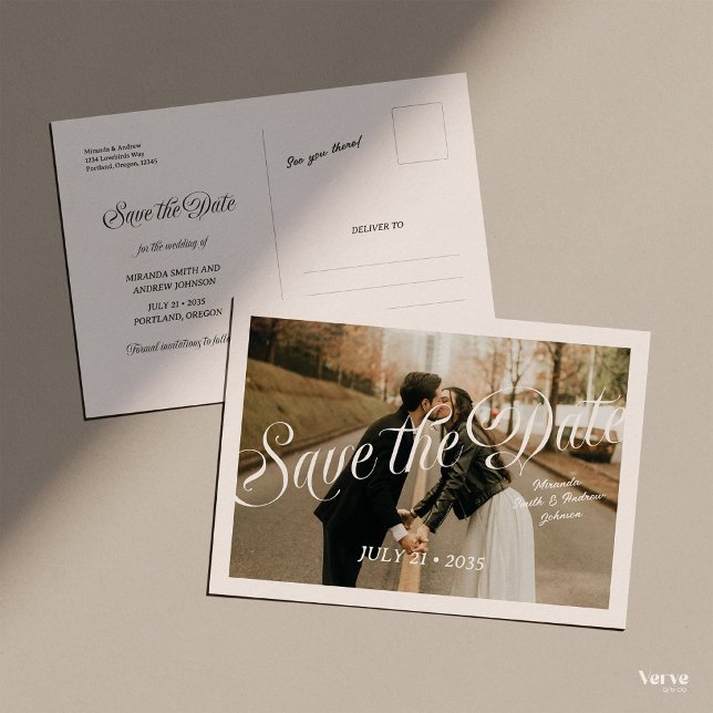 Save the Date Postcard with Photo (Creator Uploaded)