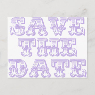 Save the Date Postcards in Lilac
