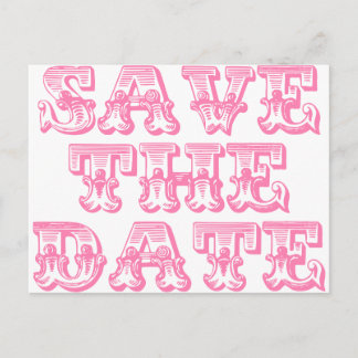 Save The Date Postcards in Pink