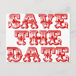 Save the Date Postcards in Red