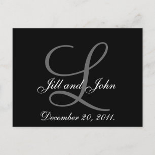 Save The Date Postcards with Monogram