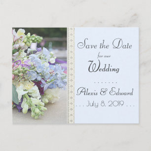 Save The Date - Pretty Floral Postcard