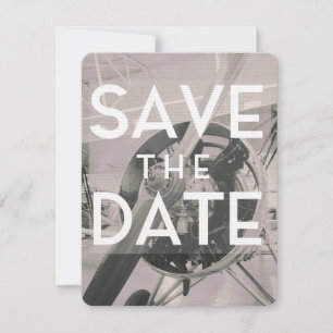 Save the Date Prop plane