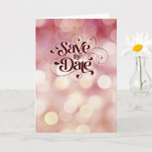 Save The Date (Proverbs 18:22) Burgundy/Tan/White Card