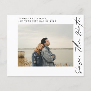 save the date QR Code Modern Photo Border budget Flyer