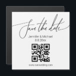 save the date qr code simple wedding magnet<br><div class="desc">save the date qr code simple wedding magnet</div>