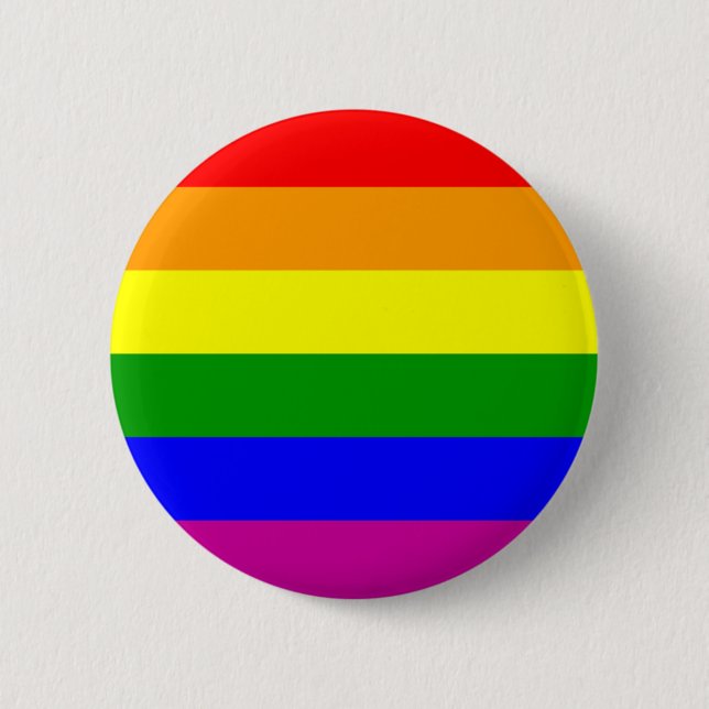 Save the Date/Rainbow Wedding/Gay Pride 6 Cm Round Badge (Front)