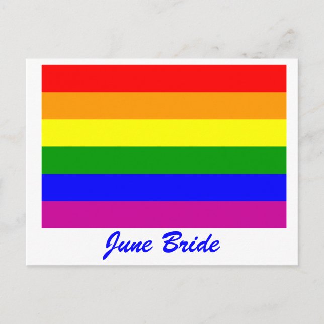 Save the Date/Rainbow Wedding/Gay Pride Announcement Postcard (Front)