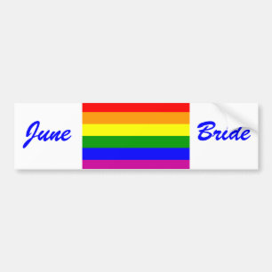 Save the Date/Rainbow Wedding/Gay Pride Bumper Sticker