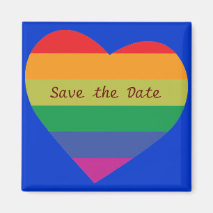 Save the Date/Rainbow Wedding/Gay Pride Magnet
