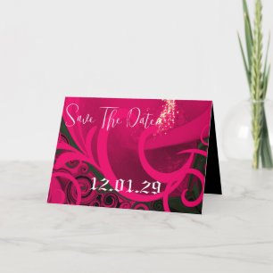 Save the Date Rasberry Cala Lily Postcard