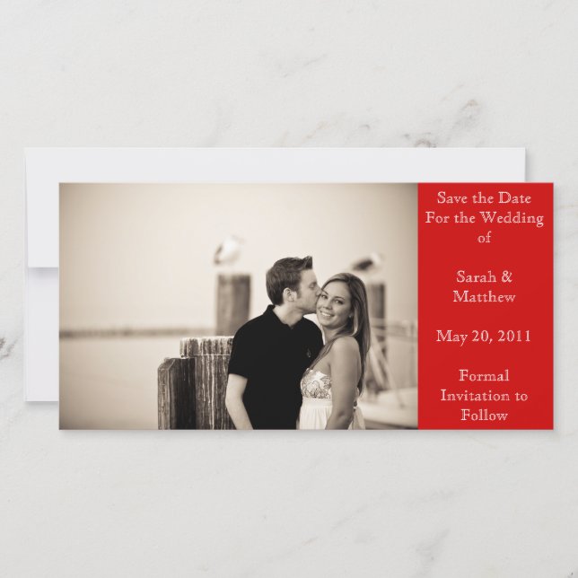 Save the date - red (Front)