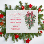 save the date red christmas vintage decor wedding card<br><div class="desc">background by freepik.com
save the date red handwriting, watercolor christmas vintage decoration and snowflakes background card.</div>