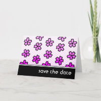 save the date : retro floral :