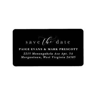Save the date return address label
