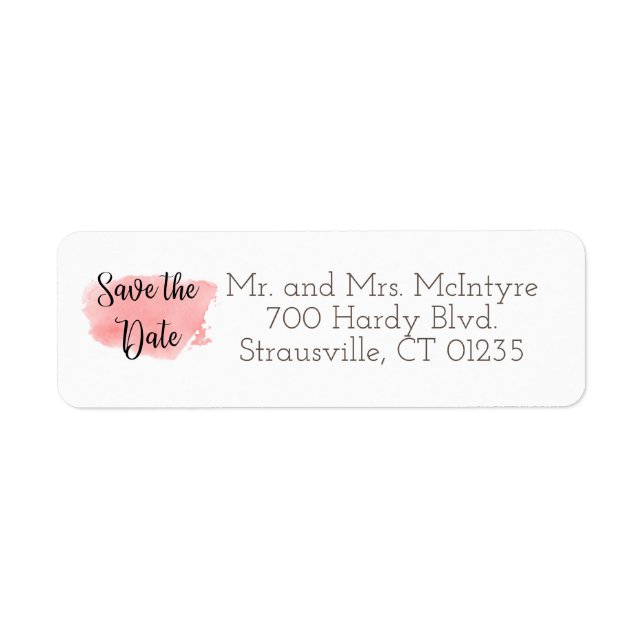 Save the Date Return Address Labels (Front)