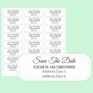 Save The Date Return Address Transparent 