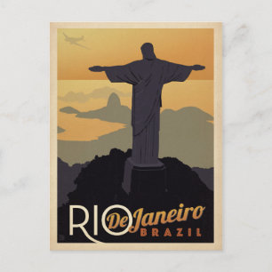 Save the Date   Rio De Janiero, Brazil Announcement Postcard