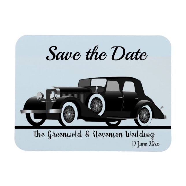 Save the Date Roaring Twenties Theme Magnet (Horizontal)
