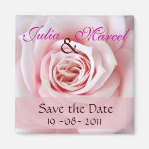 Save the Date rose magnet