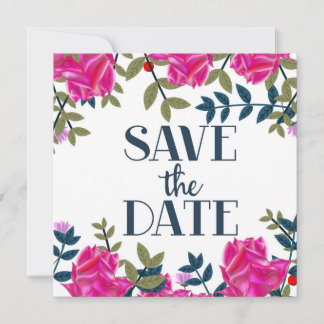 Save The Date Roses and Petals.