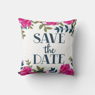 Save The Date Roses and Petals. Cushion