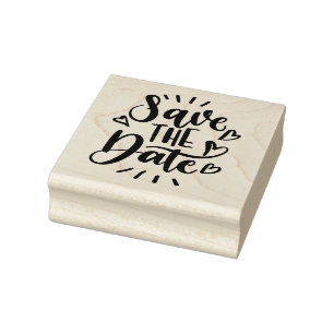 Save the Date Rubber Stamp