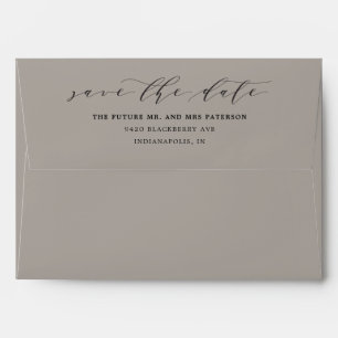Save the Date Rustic Barn wood Pre-Addressed Envelope