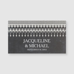 Save the Date Rustic Vintage Lace Chalkboard