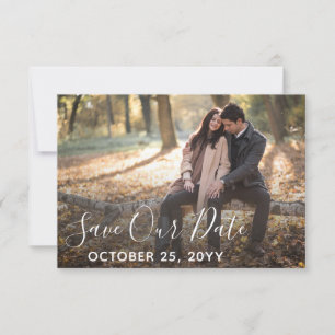Save The Date Rustic Wood Wedding Custom Photo